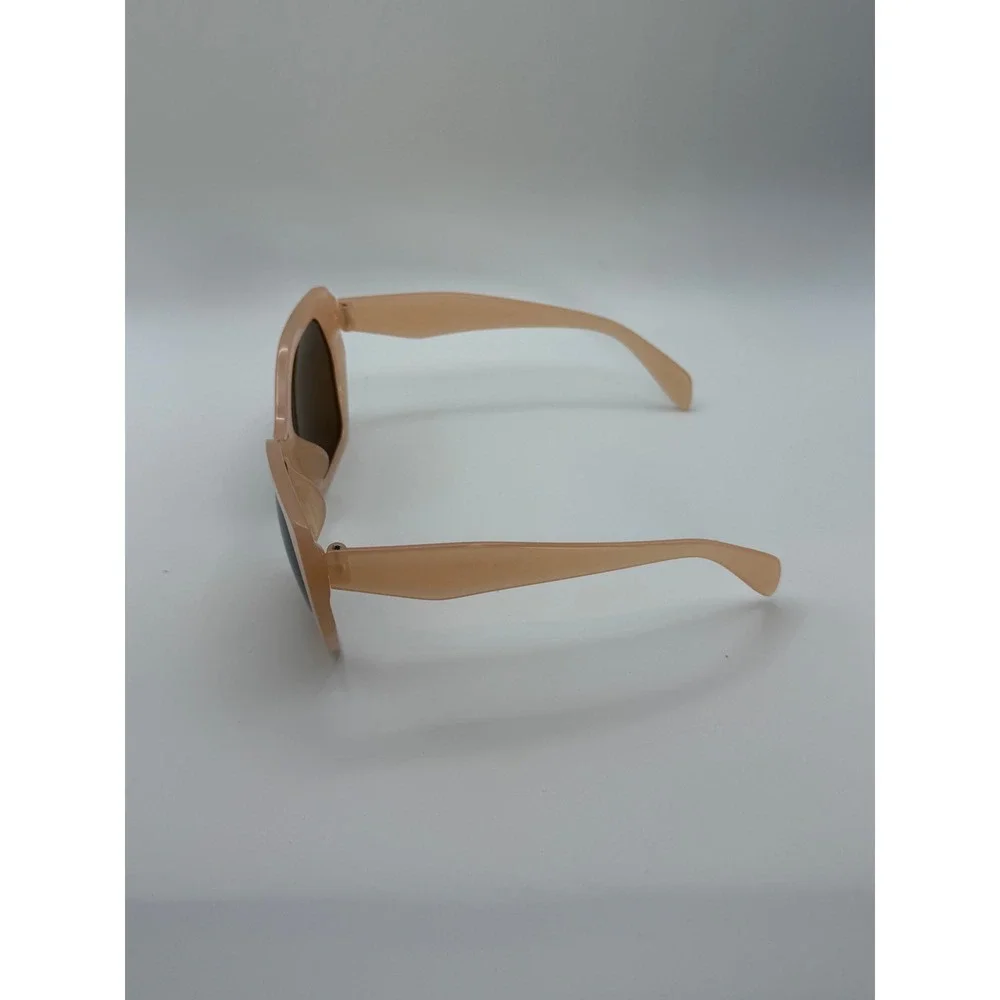 Chic Oversized Fashion Sunglasses Women Peach Tone Square Lenses Prada‎ Style